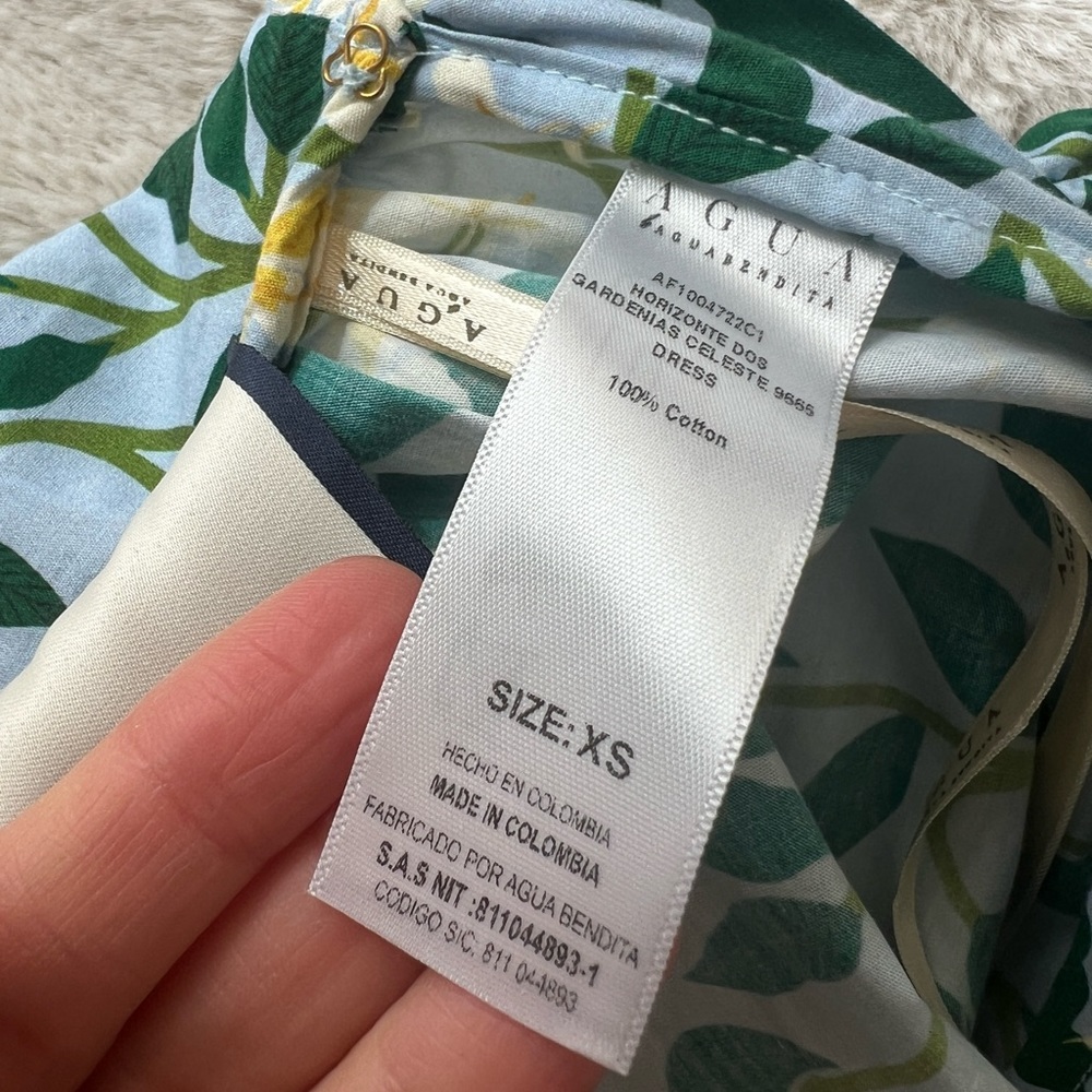 Agua by Agua Bendita Dos Gardenias Celeste Mini Dress 9665 - Picture 8 of 8